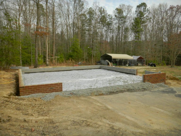 28 x 28 Garage foundation in Chesterfield Co is ready for slab to be installed RBM Remodeling