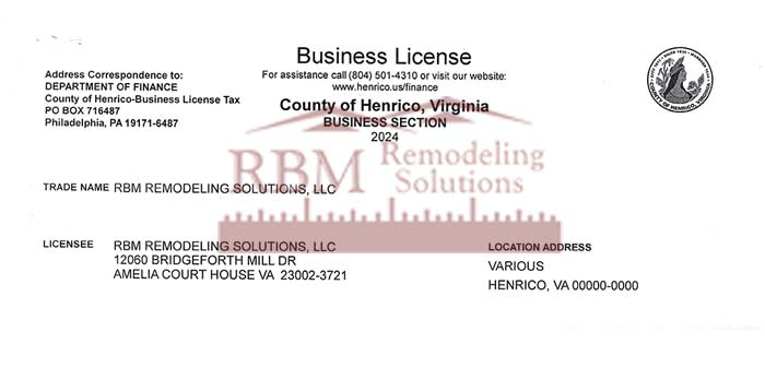 RBM-Remodeling-Solutions,-LL-Henrico County-VA-Business-License-2024